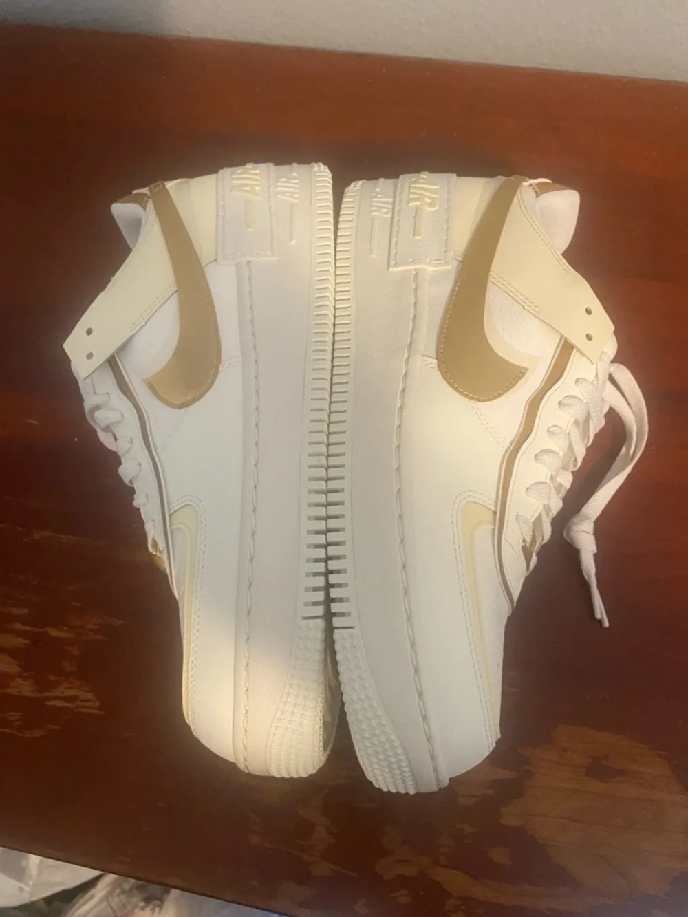 Nike Low-Top Sneakers — Cream & White AF1 Shadow Nike Air Force 1